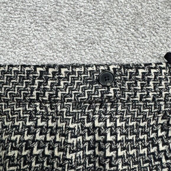 Vintage 90s Talbots Wool Wide Leg Dress Pants Trouser Womens 4 Houndstooth Tweed - Picture 3 of 13